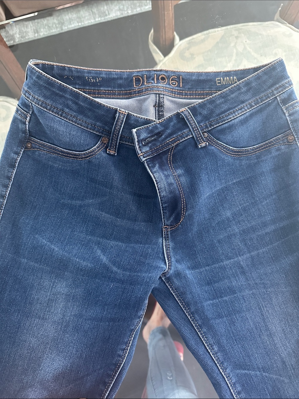 DL1961 Emma Skinny Jeans in Dark Blue Wash